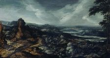 Panoramic Landscape with Tobias and the Angel, 1615-1625. Creator: Kerstiaen de Keuninck