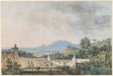 Panoramic View across a Terraced Park, 1780/1790. Creator: Louis Gabriel Moreau