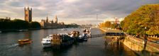 Panoramic view along the River Thames, London. Creator: Peter Thompson
