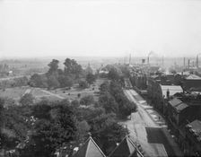 Panoramic view from the tower of St Lawrence's Church, Reading, Berkshire, 1875. Creator: Henry Taunt