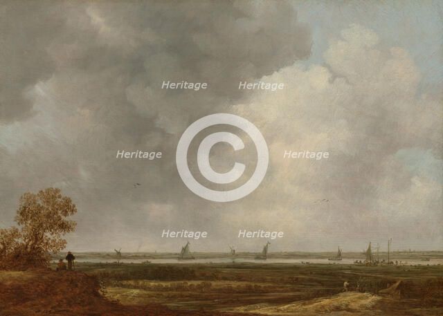 Panoramic View of a River with Low-lying Meadows, in or after 1644. Creator: Jan van Goyen.