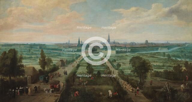Panoramic View of Antwerp from the East, 1636. Creator: Jan Wildens.