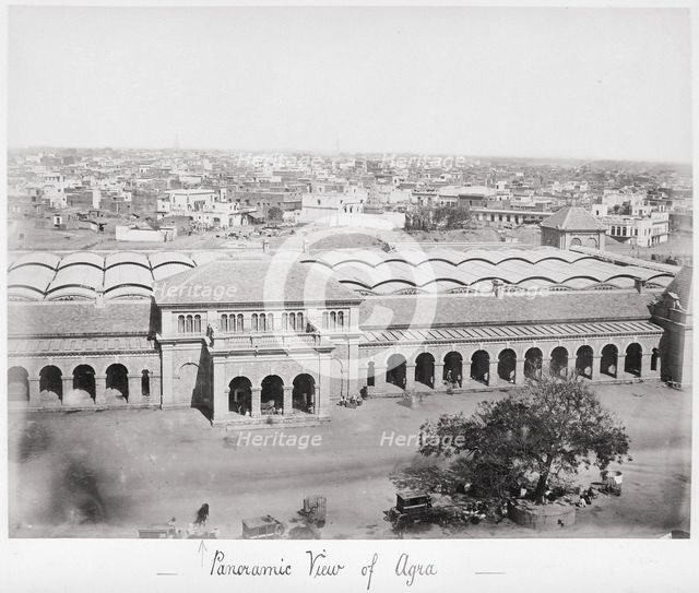 Panoramic View of Agra, Late 1860s. Creator: Samuel Bourne.