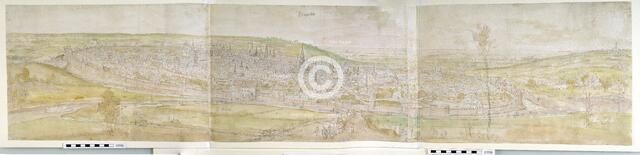 Panoramic View of Brussels from the North, 1558. Artist: Anthonis van den Wyngaerde.