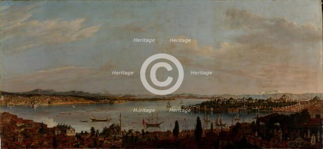 Panoramic View of Istanbul, Second Half of the 18th cen.. Artist: Favray, Antoine de (1706-1791)