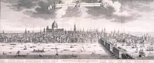 Panoramic view of London, 1710. Artist: Benjamin Smith