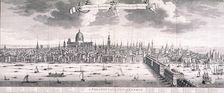 Panoramic view of London, 1710. Artist: Benjamin Smith