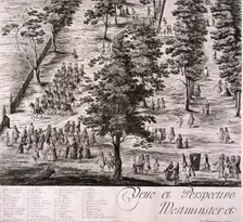 Panoramic view of London, 1720. Artist: Johannes Kip