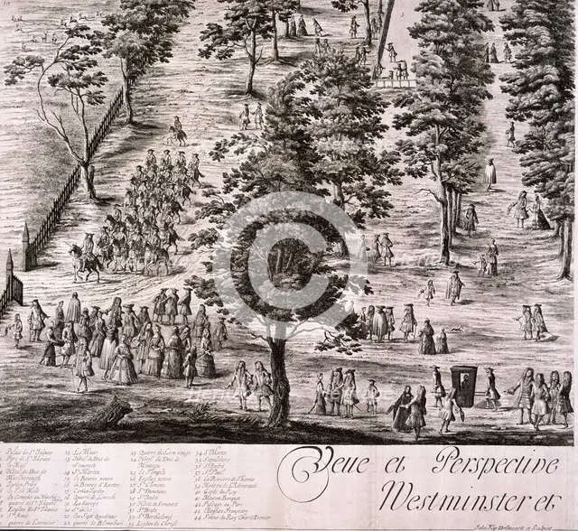Panoramic view of London, 1720. Artist: Johannes Kip