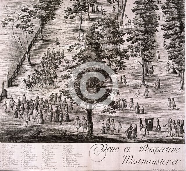 Panoramic view of London, 1720. Artist: Johannes Kip
