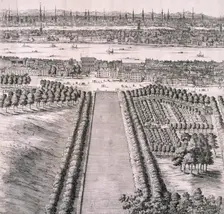 Panoramic view of London, 1720. Artist: Johannes Kip