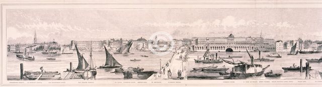 Panoramic view of London, 1844. Artist: Henry Vizetelly