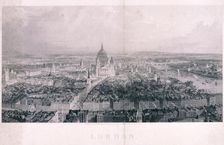 Panoramic view of London, 1846. Artist: James Tibbitts Willmore
