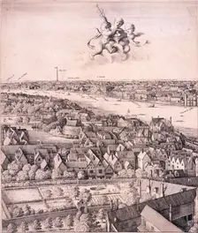 Panoramic view of London, c1670. Artist: Wenceslaus Hollar