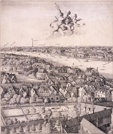 Panoramic view of London, c1670. Artist: Wenceslaus Hollar