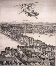 Panoramic view of London, c1670. Artist: Wenceslaus Hollar