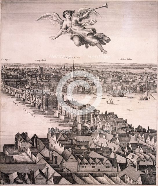 Panoramic view of London, c1670. Artist: Wenceslaus Hollar