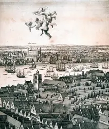 Panoramic view of London, c1670. Artist: Wenceslaus Hollar