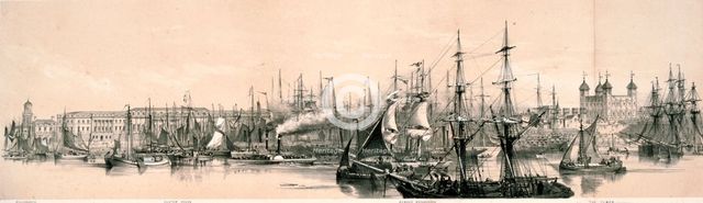 Panoramic view of London, c1851. Artist: Anon