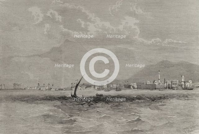 Panoramic view of Larnaca, Cyprus, 1878.  Creator: Tomás Carlos Capuz.