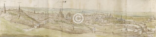 Panoramic View of Leuven from the North-West, c1550-1570. Artist: Anthonis van den Wyngaerde.