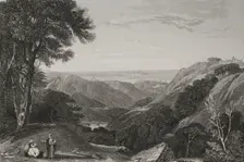Panoramic view of Mount Lebanon, 1840. Creator: Charles Nicolas Ransonnette