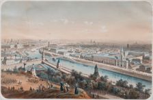 Panoramic view of Moscow, 1820s. Artist: Deroy, Isidore Laurent (1793-1886)