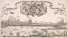 Panoramic View of Nuremberg: Center Portion, 1552. Creator: Hanns Lautensack (German, 1524-1566)