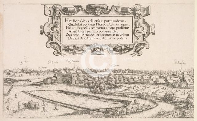 Panoramic View of Nuremberg: Left Portion, 1552. Creator: Hanns Lautensack (German, 1524-1566).