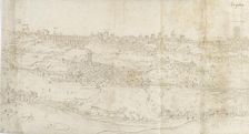 Panoramic View of Segovia from the East, c1560-1570. Artist: Anthonis van den Wyngaerde