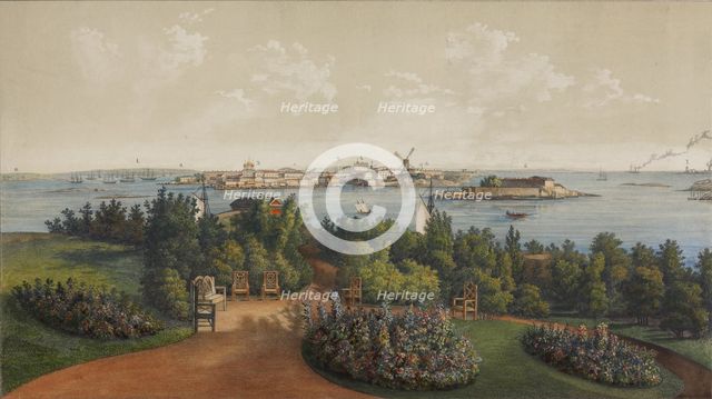 Panoramic View of Sveaborg and Helsingfors (Sheet 3), 1855.