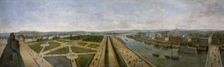 Panoramic view of Paris from the roof of the Pavillon de Flore, in the Tuileries Gardens, c1833. Creator: Unknown