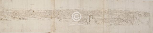 Panoramic View of Rome from Monte Janiculus, c1550s. Artist: Anthonis van den Wyngaerde.