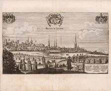 Panoramic view of Reval (Tallinn), Estonia (Illustration from Travels to the Great Duke of..., 1634. Creator: Anonymous