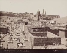 Panoramic View of the Arab Cemetery, Cairo, 19th century. Creator: Pascal Sébah
