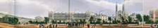 Panoramic view of the area around Regent's Park, London, 1831. Artist: Anon