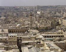 Panoramic view of the city of Aleppo, Syria, 2001. Creator: LTL