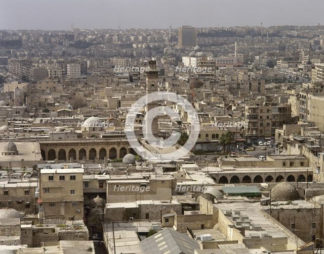 Panoramic view of the city of Aleppo, Syria, 2001. Creator: LTL.