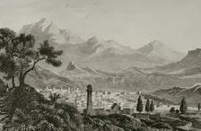 Panoramic view of the city of Kars, Ancient Armenia, 1838. Creator: Unknown