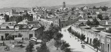 Panoramic view of the city of Querétaro, Mexico, 1883. Creator: Manuel Nao