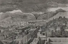 Panoramic view of the city, Peshawar, Afghanistan, 1878. Creator: Andrés Ovejero
