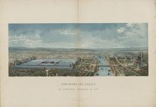 Panoramic view of the Exposition Universelle of 1878 in Paris, 1878. Creator: Fougère (active ca 1878)