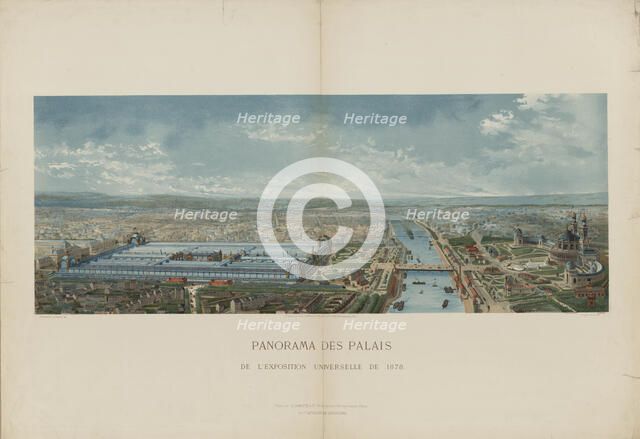Panoramic view of the Exposition Universelle of 1878 in Paris, 1878. Creator: Fougère (active ca 1878).