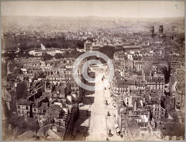 Panoramic view of the Pantheon, 5th arrondissement, Paris, between 1862 and 1905. Creator: Pierre Emonds.