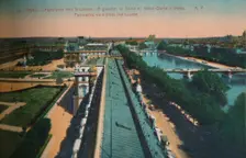 Panoramic view towards the Louvre, Paris, c1920