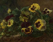 Pansies, 1903. Creator: Henri Fantin-Latour