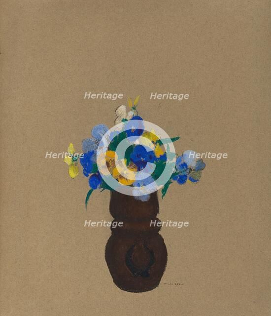 Pansies, c. 1905. Creator: Odilon Redon.