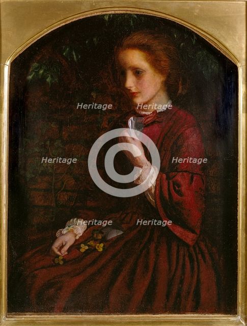 Pansies, c1860. Artist: Arthur Hughes.