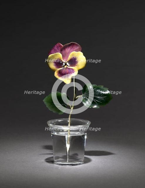 Pansy, late 1800s - early 1900s. Creator: Peter Carl Fabergé (Russian, 1846-1920), firm of.