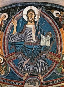 Pantocrator Mural painting from the apse of the church of San Clemente de Taüll (Lleida)